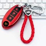 Infiniti Model B with B button and horn: Vibrant Red (Single shell + triangular braided rope double buckle)