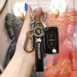 Peugeot D-type folding 2-button: Premium Black (single shell + second-generation lanyard)