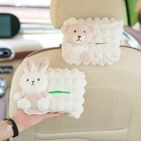 Cartoon Bear Rabbit Car Tissue Box - Cute & Multifunctional | Wholesale & Custom
