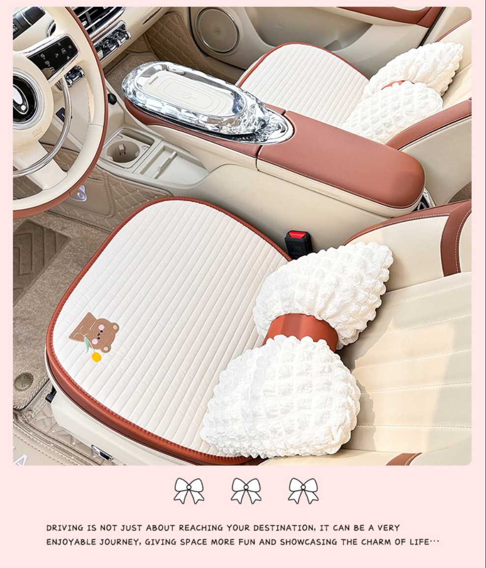 Cute Bear and Rabbit Car Seat Cushion - Soft & Non-Slip | Wholesale & Custom Logo - Image 17