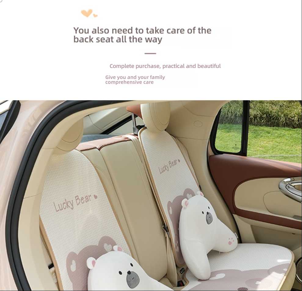 Cute Bear Car Seat Cushion - Ice Silk & Breathable | Wholesale & Custom Logo - Image 10