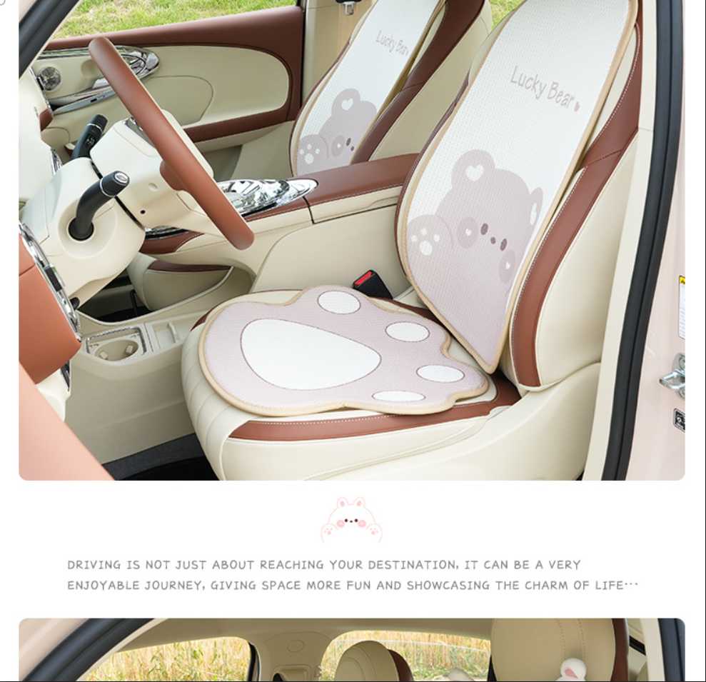 Cute Bear Car Seat Cushion - Ice Silk & Breathable | Wholesale & Custom Logo - Image 16