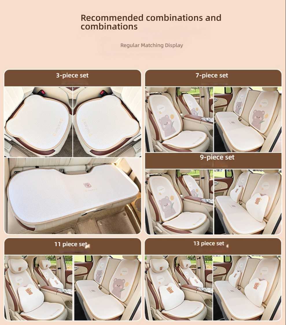 Honeycomb Tea Flower Car Seat Pad - Non-Slip & Comfortable | Wholesale & Custom Logo - Image 2