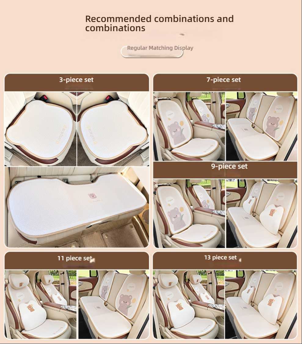 Cute Cat Car Seat Cushion - Ice Silk & Breathable | Wholesale & Custom Logo - Image 2