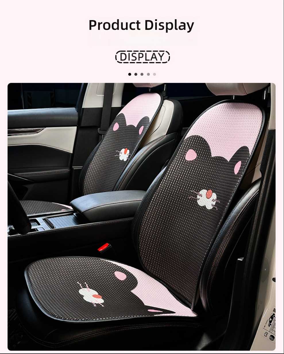 Cute Cat Car Seat Cushion - Ice Silk & Breathable | Wholesale & Custom Logo - Image 11