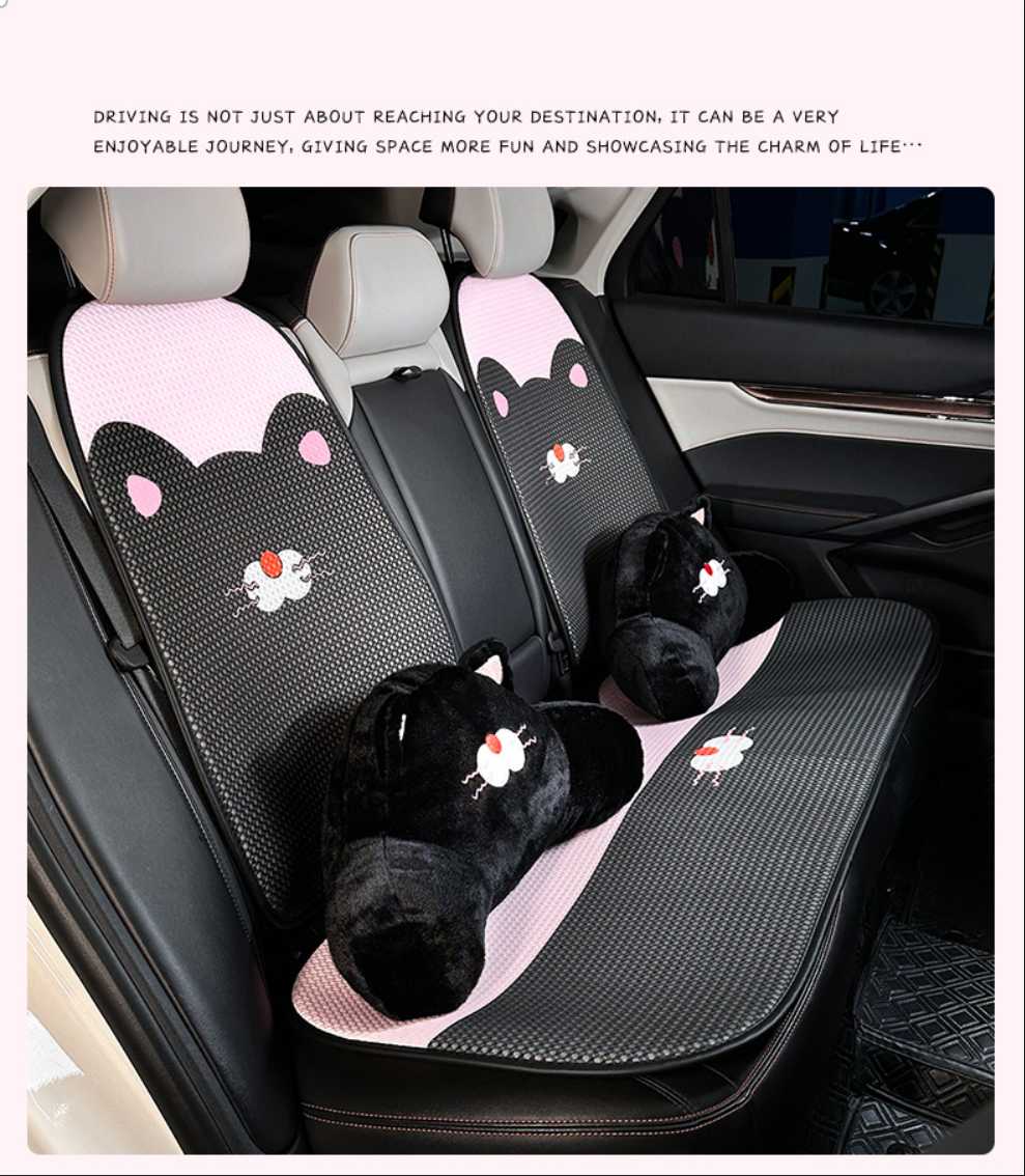 Cute Cat Car Seat Cushion - Ice Silk & Breathable | Wholesale & Custom Logo - Image 14