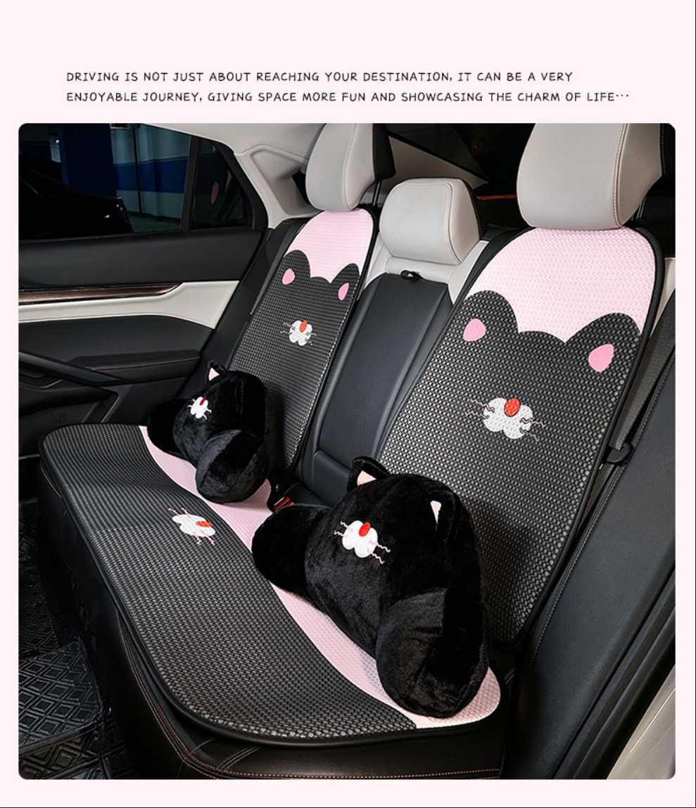 Cute Cat Car Seat Cushion - Ice Silk & Breathable | Wholesale & Custom Logo - Image 15