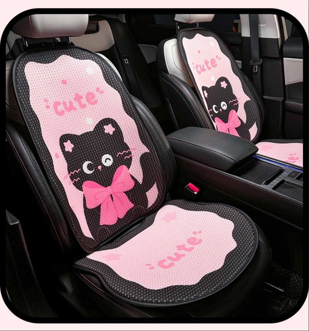 Cute Cat Car Seat Cushion - Ice Silk & Breathable | Wholesale & Custom Logo - Image 4