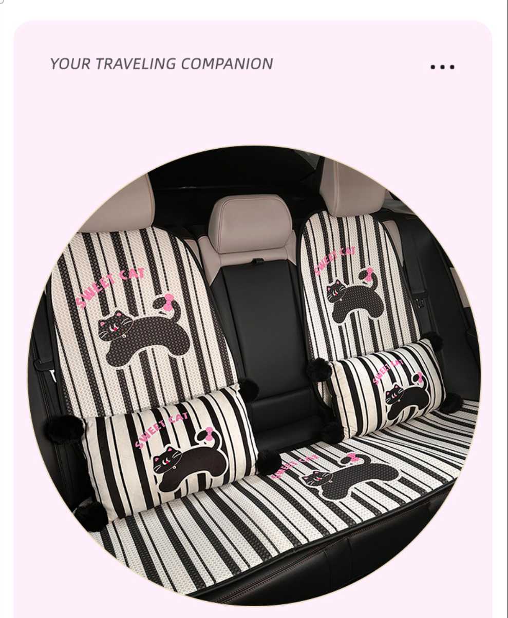Cute Cat Car Headrest Pillow - Soft & Comfortable | Wholesale & Custom - Image 4