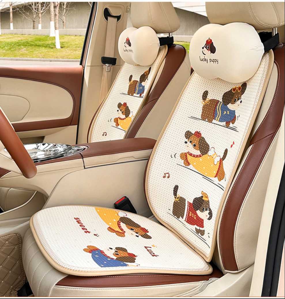 Cute Dog Car Seat Cushion - Ice Silk & Breathable | Wholesale & Custom - Image 17