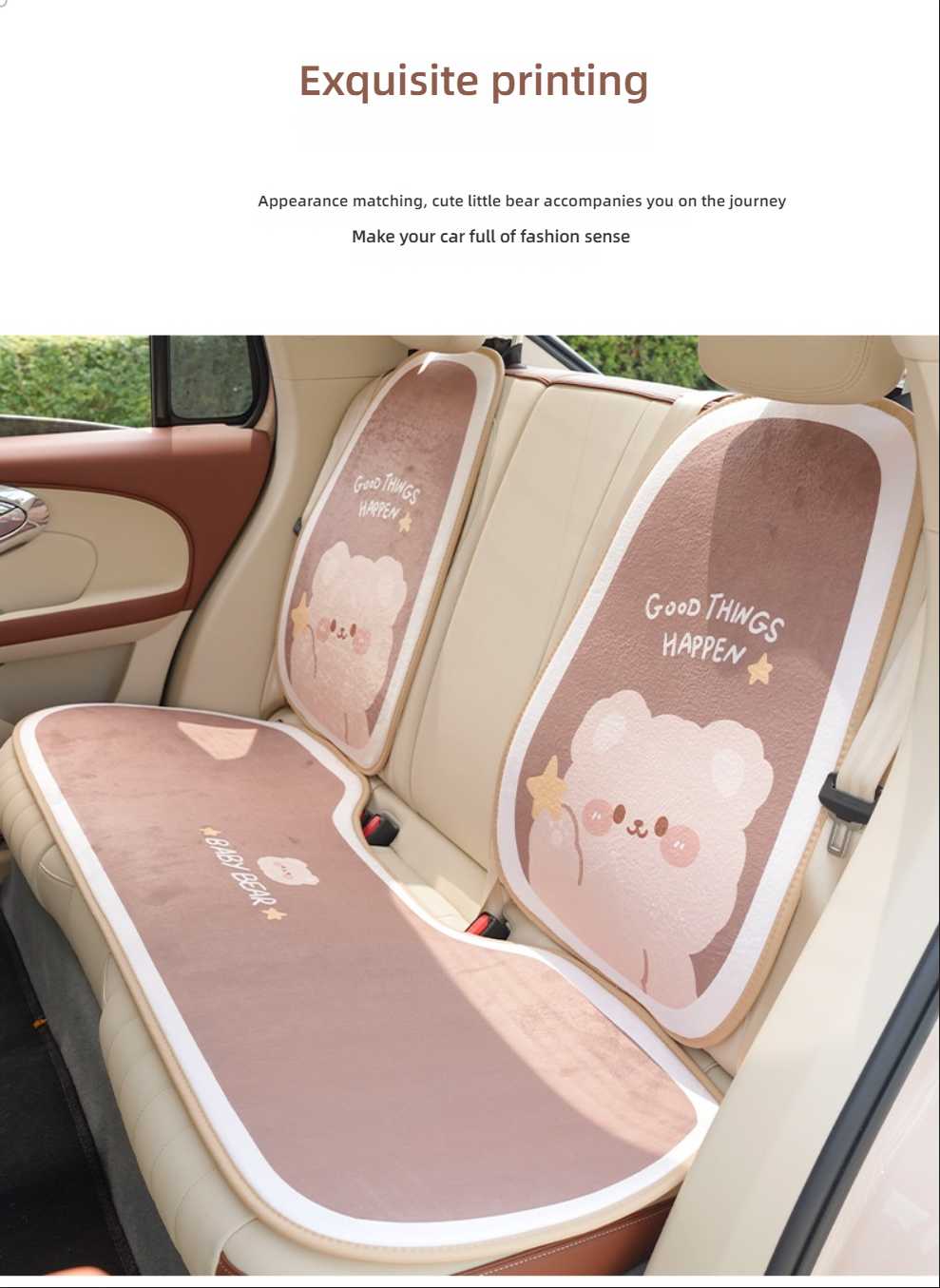 Cute Bear Car Seat Cushion - Soft & Warm | Wholesale & Custom Logo - Image 4