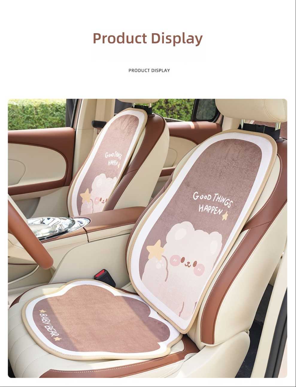 Cute Bear Car Seat Cushion - Soft & Warm | Wholesale & Custom Logo - Image 10