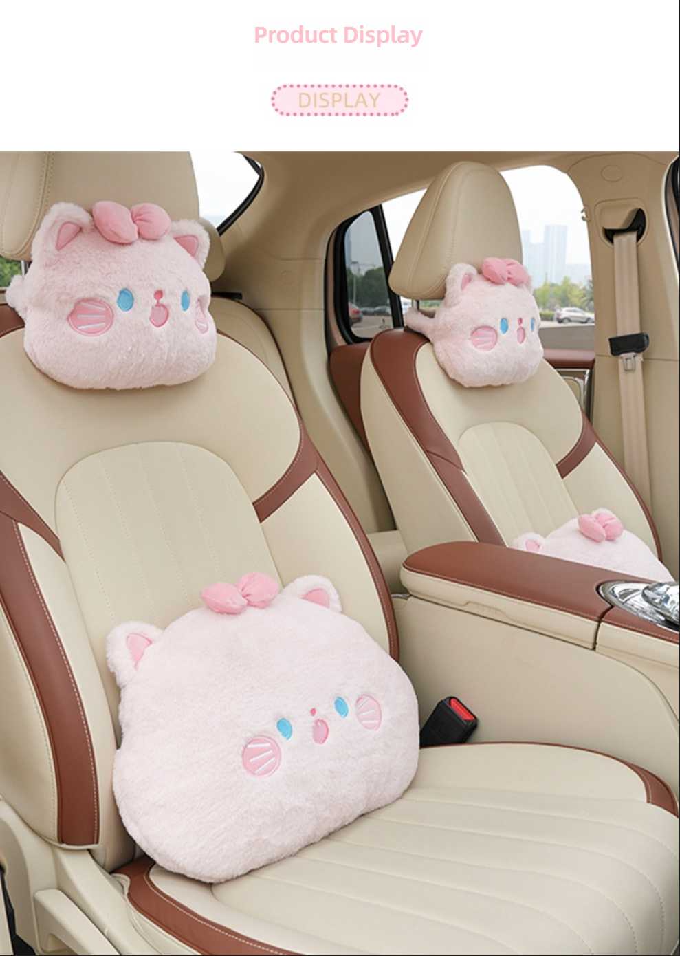 Cute Cartoon Cat Car Seat Cushion - Soft & Warm | Wholesale & Custom Logo - Image 11
