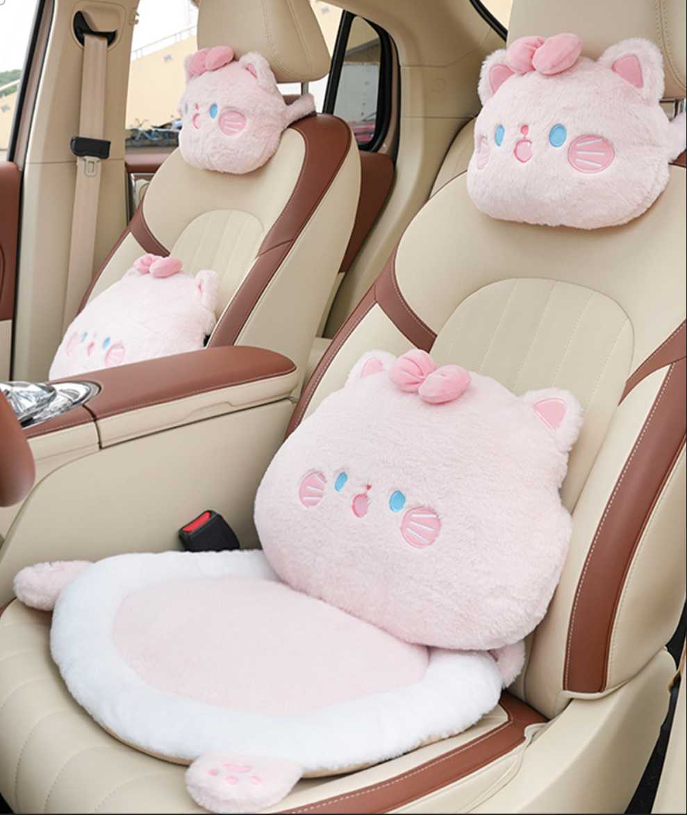 Cute Cartoon Cat Car Seat Cushion - Soft & Warm | Wholesale & Custom Logo - Image 12