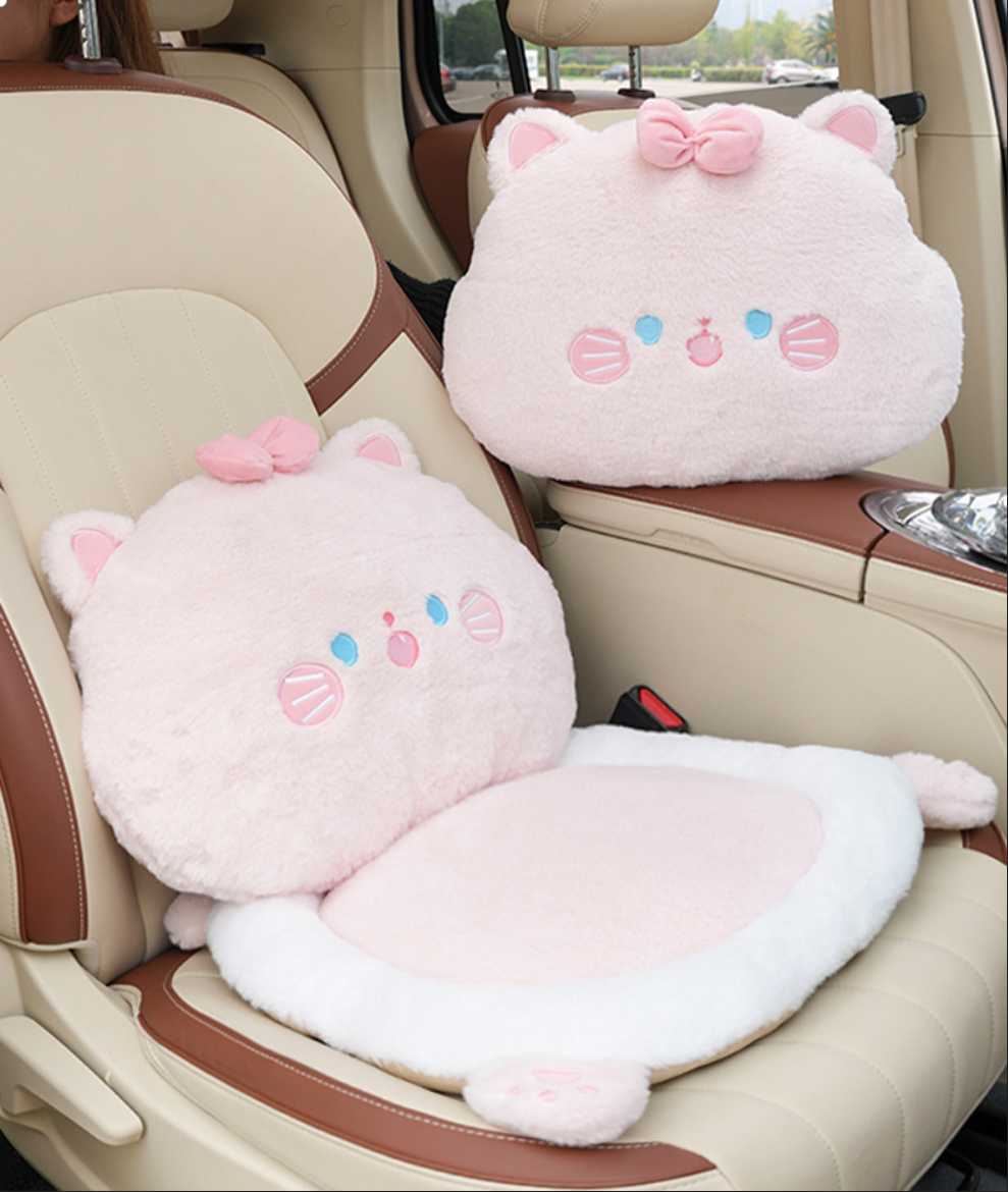 Cute Cartoon Cat Car Seat Cushion - Soft & Warm | Wholesale & Custom Logo - Image 15