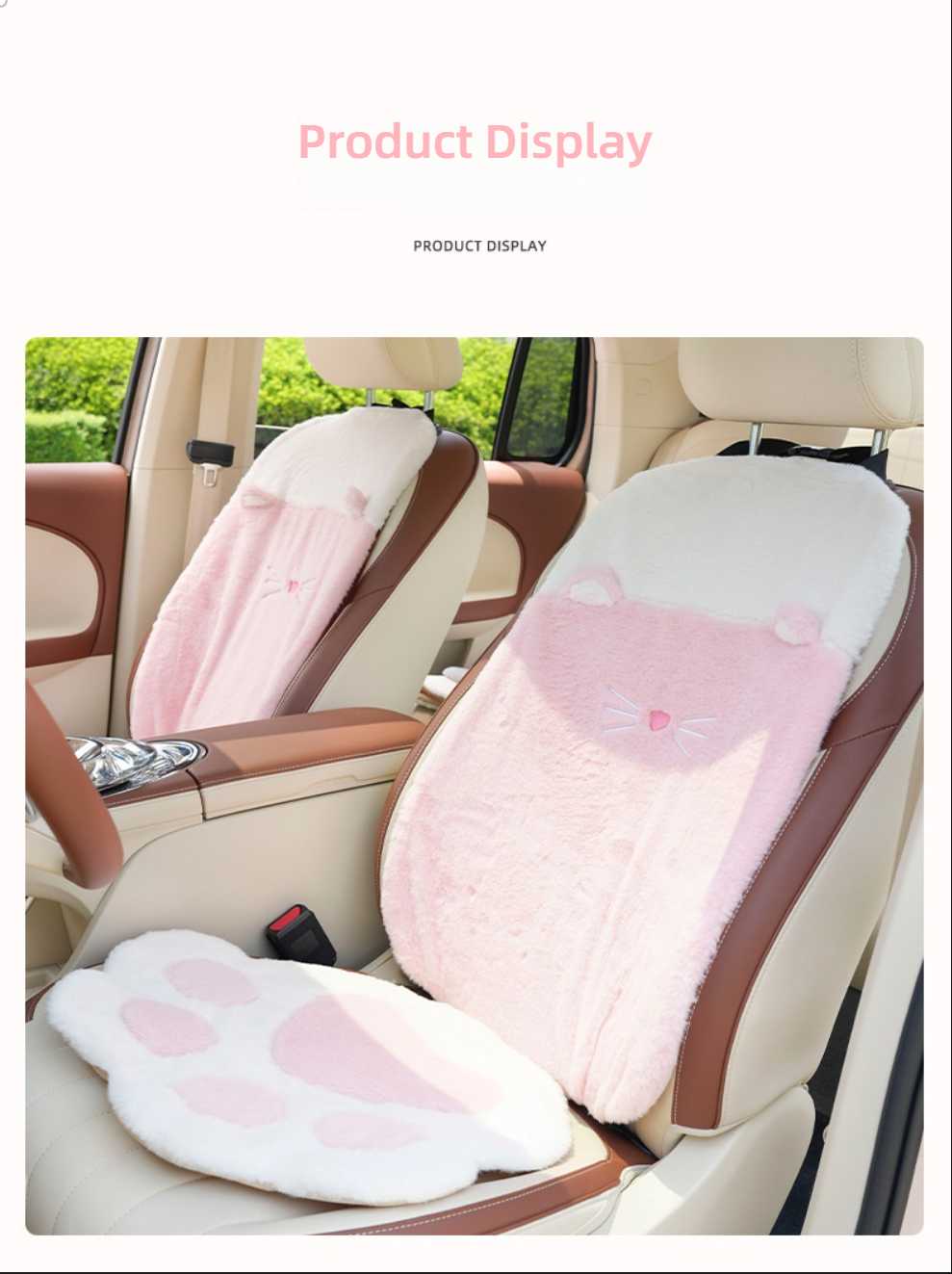 Cute Cat Paw Car Seat Cushion - Soft & Warm | Wholesale & Custom Logo - Image 10