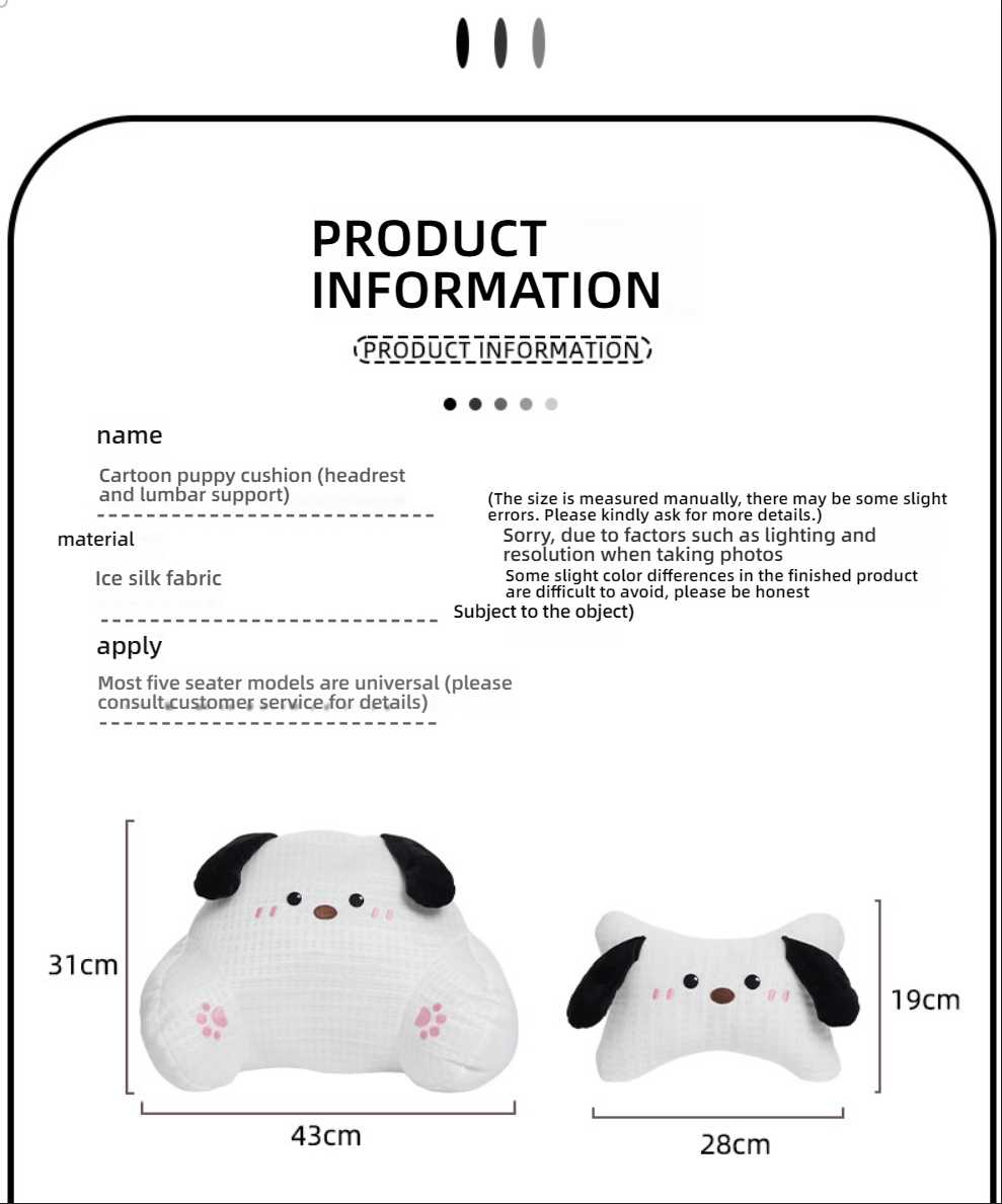 Cute Dog Car Neck Pillow - Soft & Comfortable | Wholesale & Custom Logo - Image 8