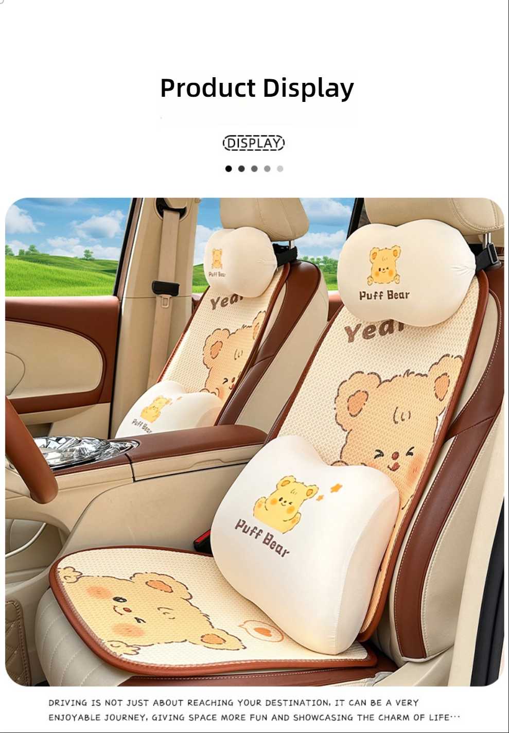 Cute Bear Car Neck Pillow - Soft & Breathable | Wholesale & Custom Logo - Image 13