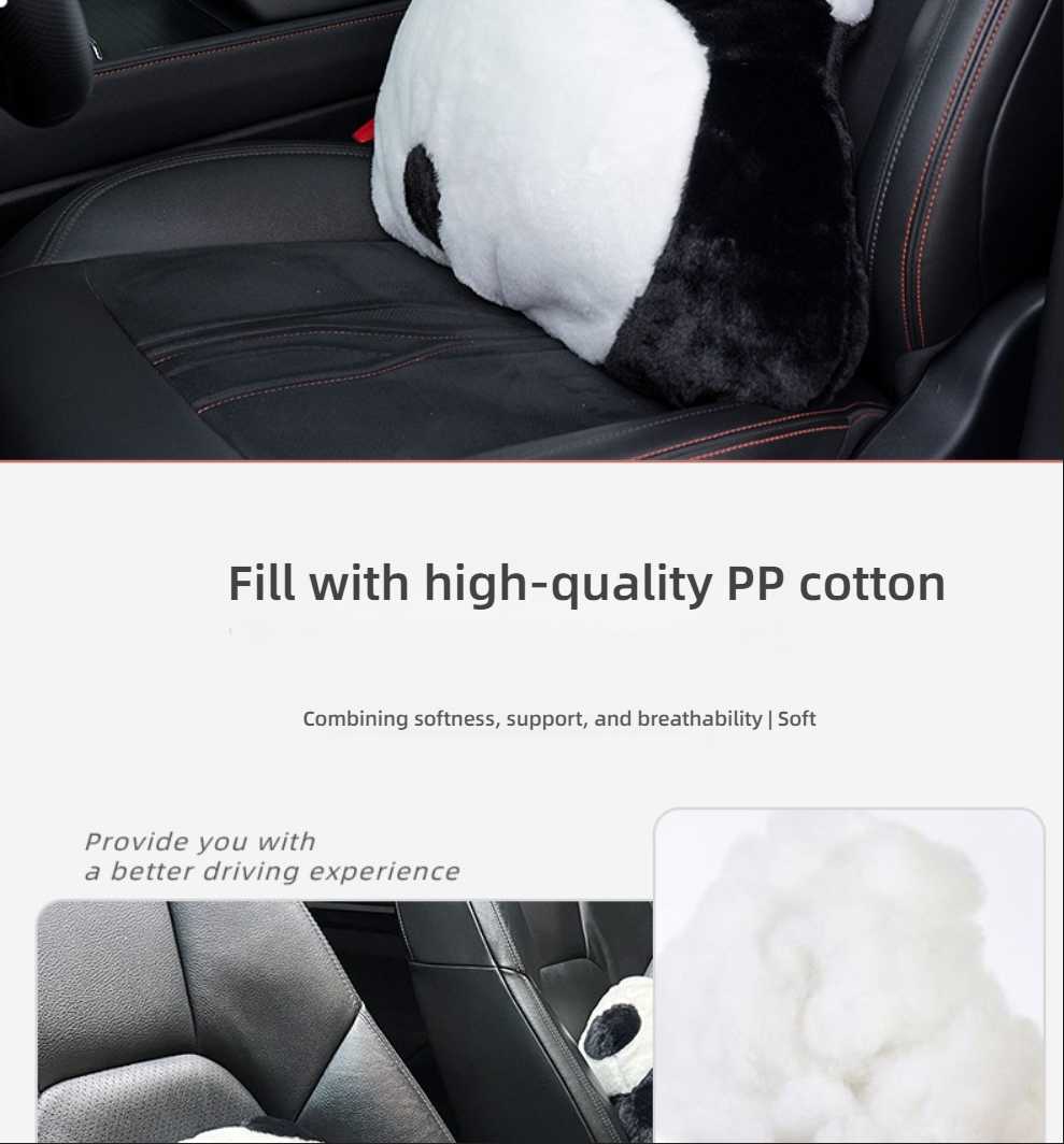 Cute Panda Car Headrest - Soft & Comfortable | Wholesale & Custom - Image 8