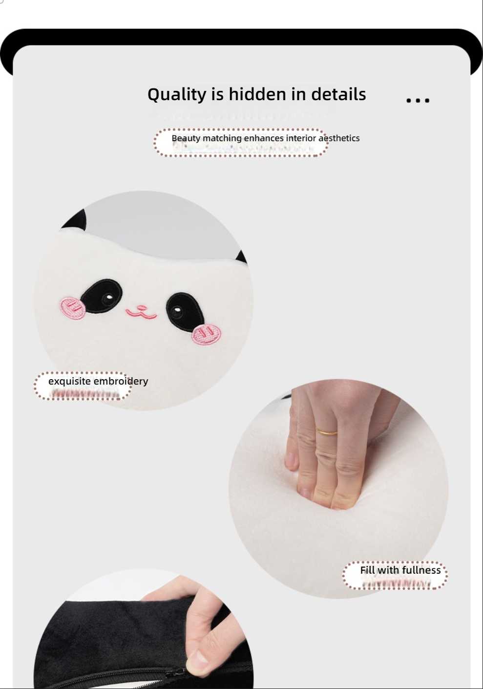 Cartoon Panda Car Neck Pillow - Soft & Memory Foam | Wholesale & Custom - Image 6