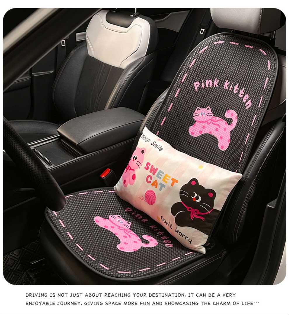 Cute Cartoon Cat Car Seat Cushion - Breathable & Non-Slip | Wholesale & Custom Logo - Image 15