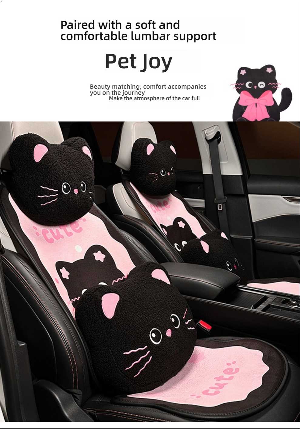 Cute Cartoon Cat Car Seat Cushion - Comfort & Non-Slip | Wholesale & Custom - Image 19