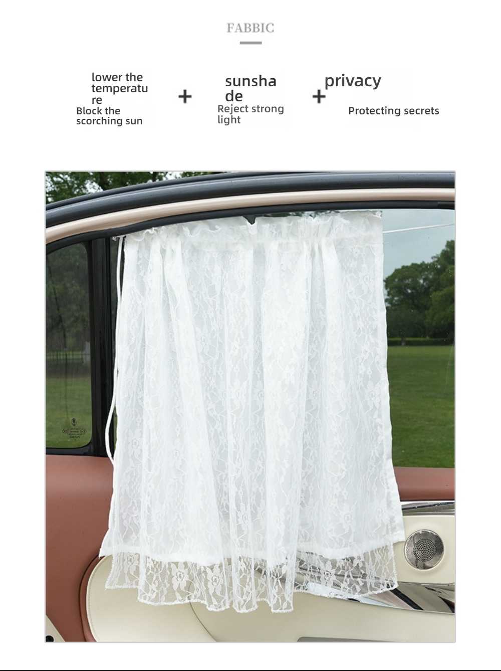 Lace Car Sunshade - Baby UV Protection | Wholesale & Custom Logo - Image 2