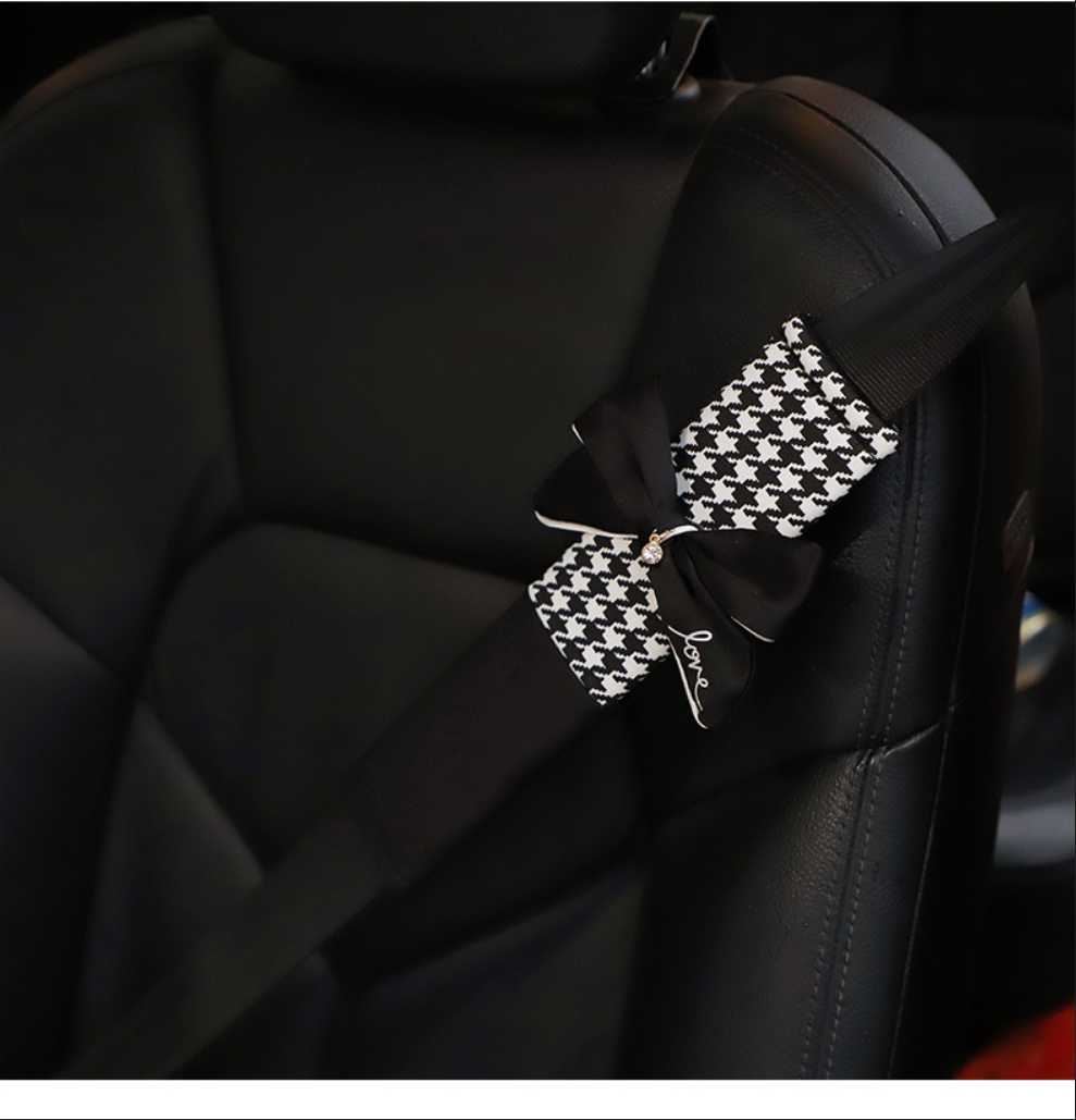 Car Steering Wheel Cover - Houndstooth & Bow | Wholesale & Custom Logo - Image 13