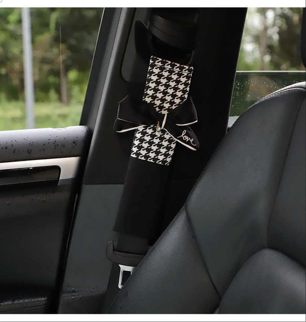 Car Steering Wheel Cover - Houndstooth & Bow | Wholesale & Custom Logo - Image 14