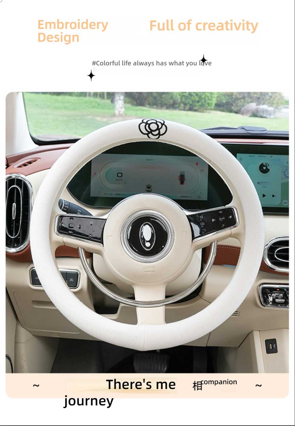 Cartoon Car Steering Wheel Cover - Soft & Breathable | Wholesale & Custom Logo - Image 4
