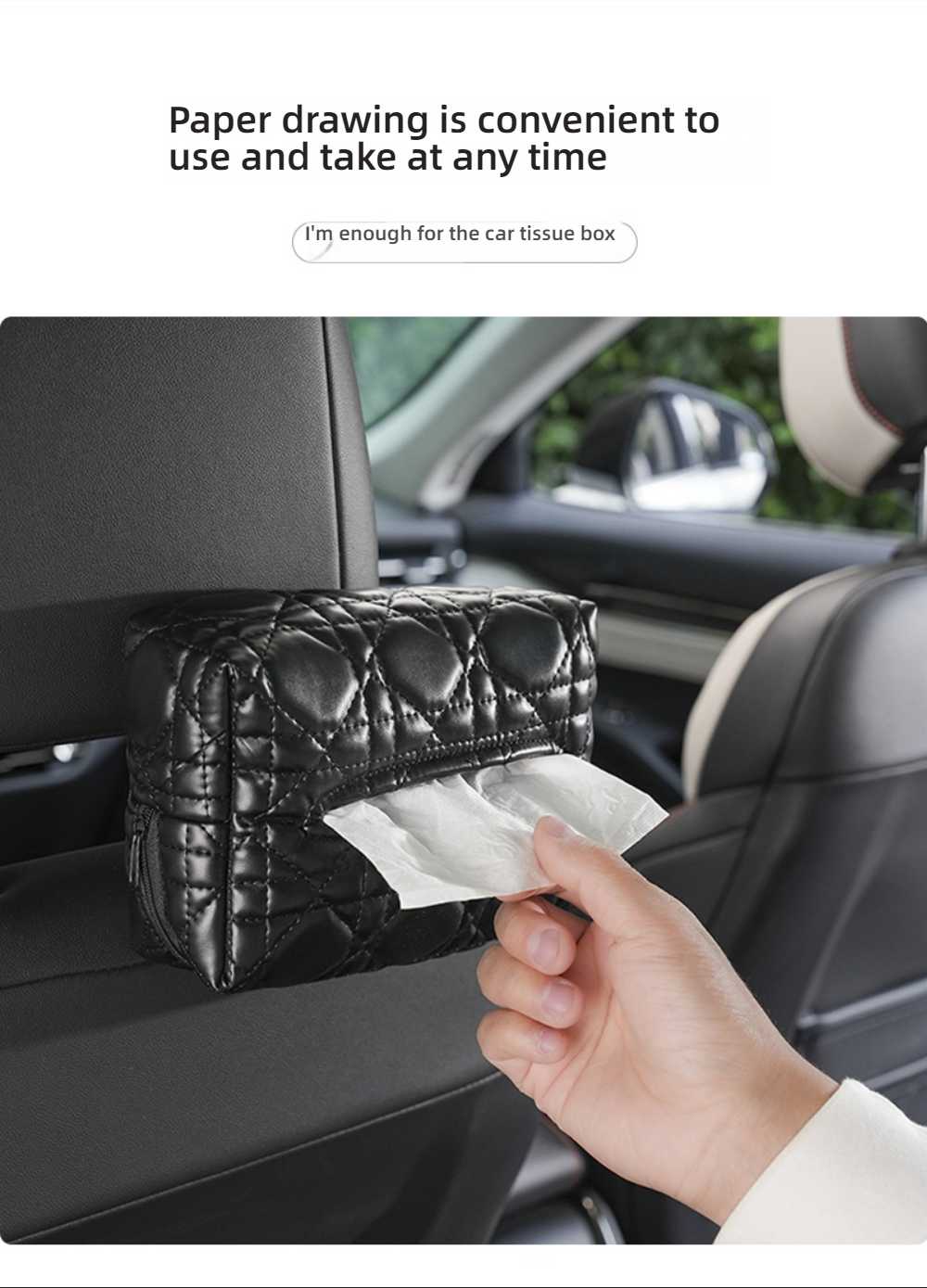 Leather Car Tissue Box - Premium Leather & Multi-Function | Wholesale & Custom Logo - Image 3