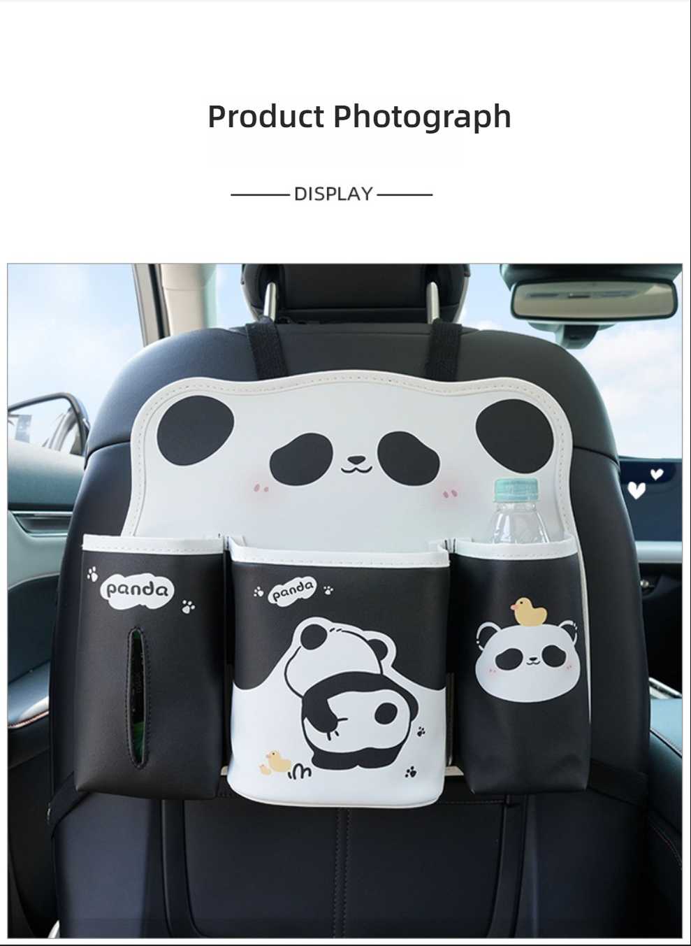Cute Panda Car Organizer - Easy Clean Leather | Wholesale & Custom - Image 11