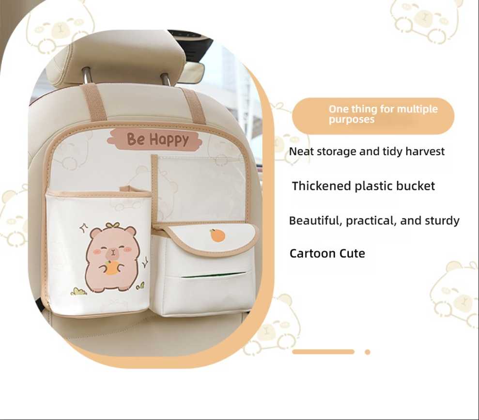 Car Seat Back Organizer - Multi-Functional Leather | Wholesale & Custom Logo - Image 2