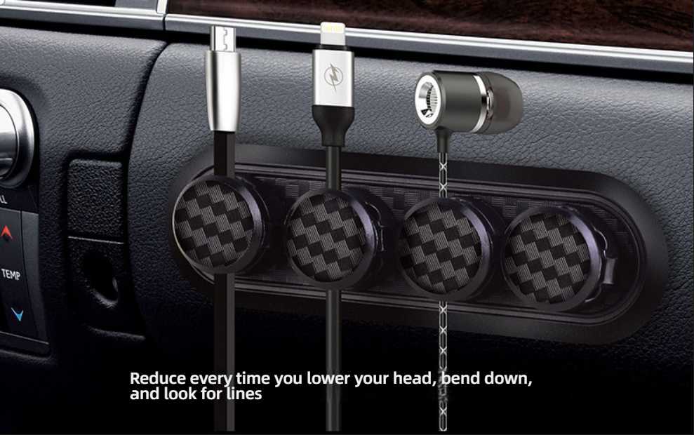 Carbon Fiber Magnetic Cable Organizer - Stylish & Secure | Wholesale & Custom - Image 9