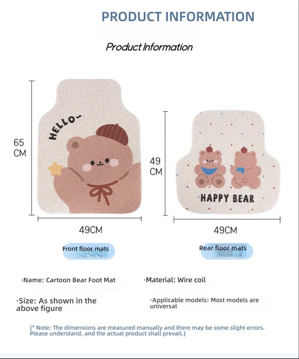 Cute Cartoon Car Floor Mat - Non-Slip & Durable | Wholesale & Custom - Image 8