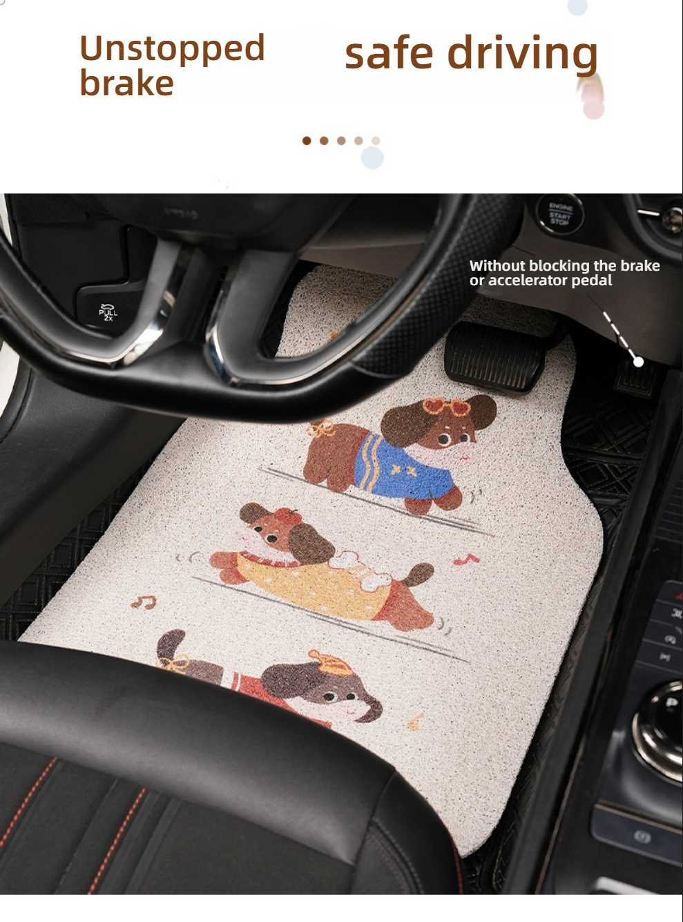 Cute Cartoon Car Floor Mat - Durable & Easy to Clean | Wholesale & Custom - Image 6