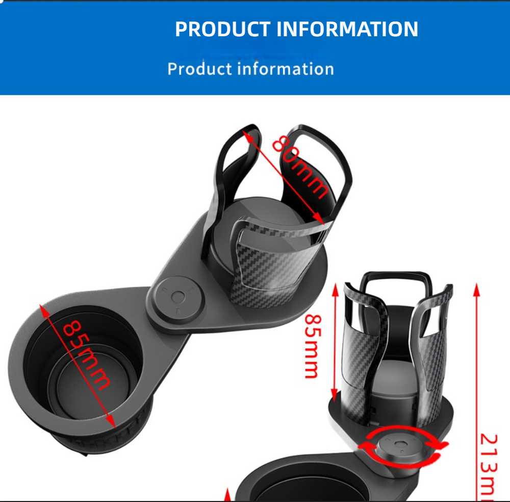 Patented Car Cup Holder - Expandable & Multi-Functional | Wholesale & OEM - Image 4