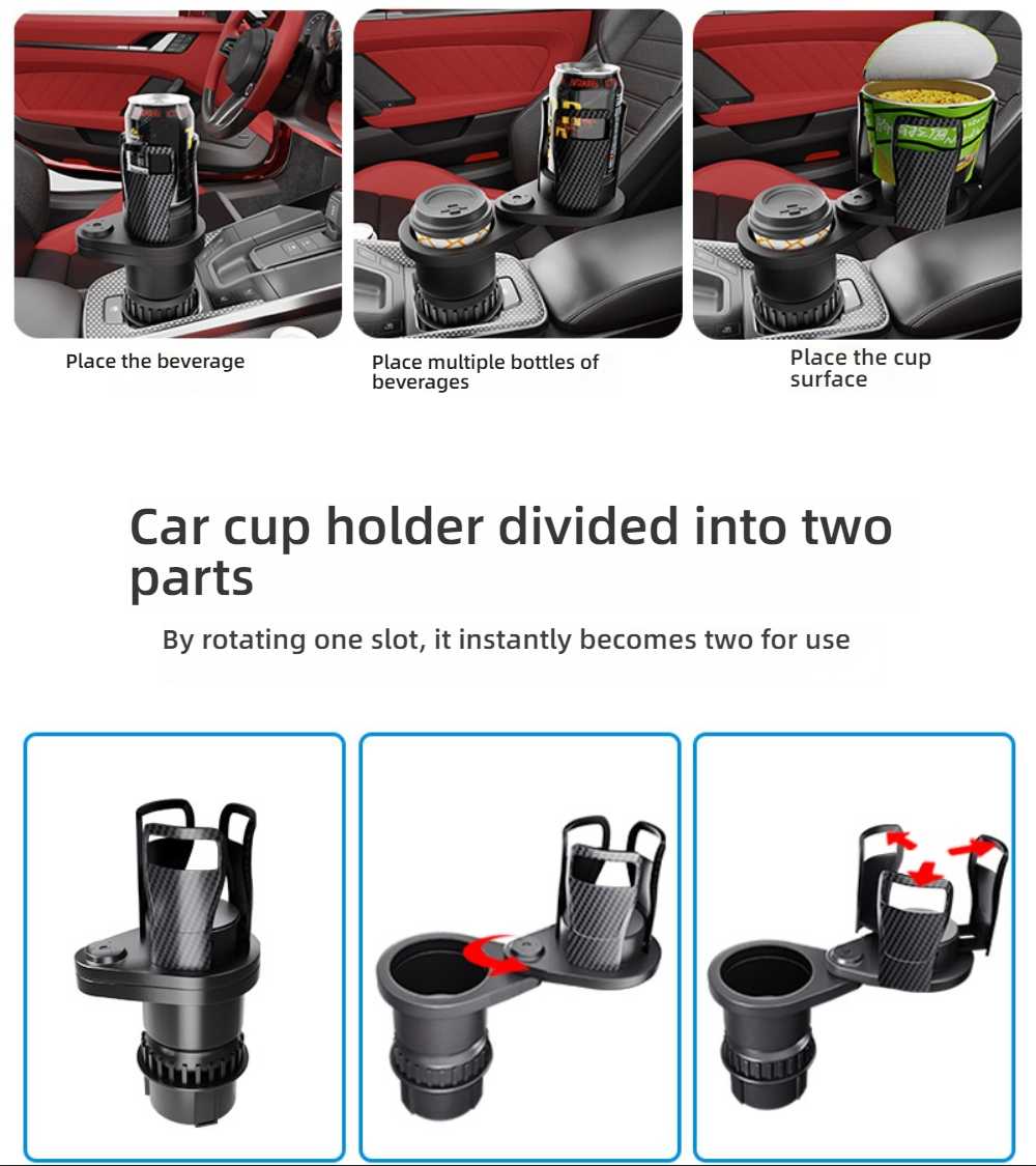 Patented Car Cup Holder - Expandable & Multi-Functional | Wholesale & OEM - Image 6