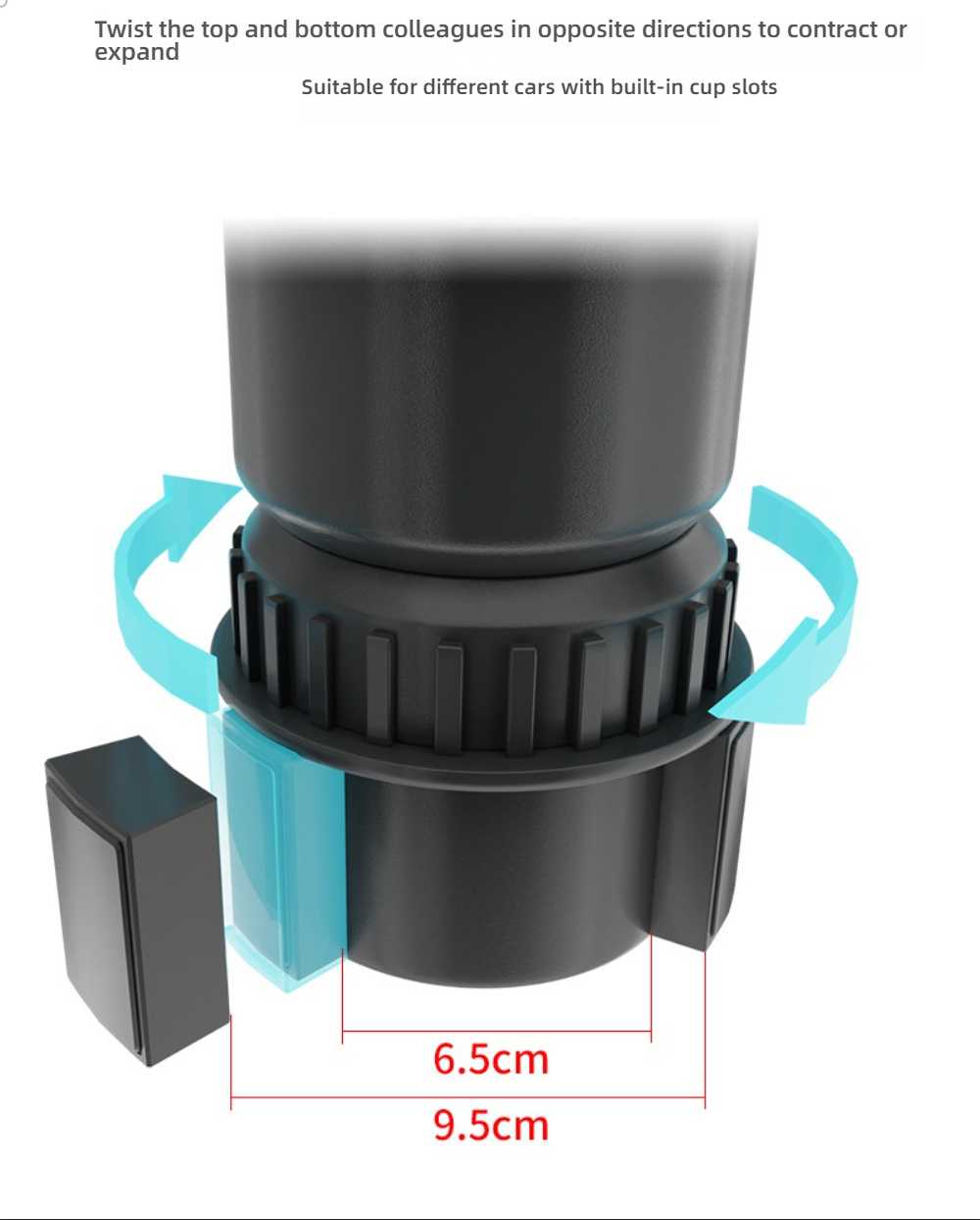 Patented Car Cup Holder - Expandable & Multi-Functional | Wholesale & OEM - Image 10