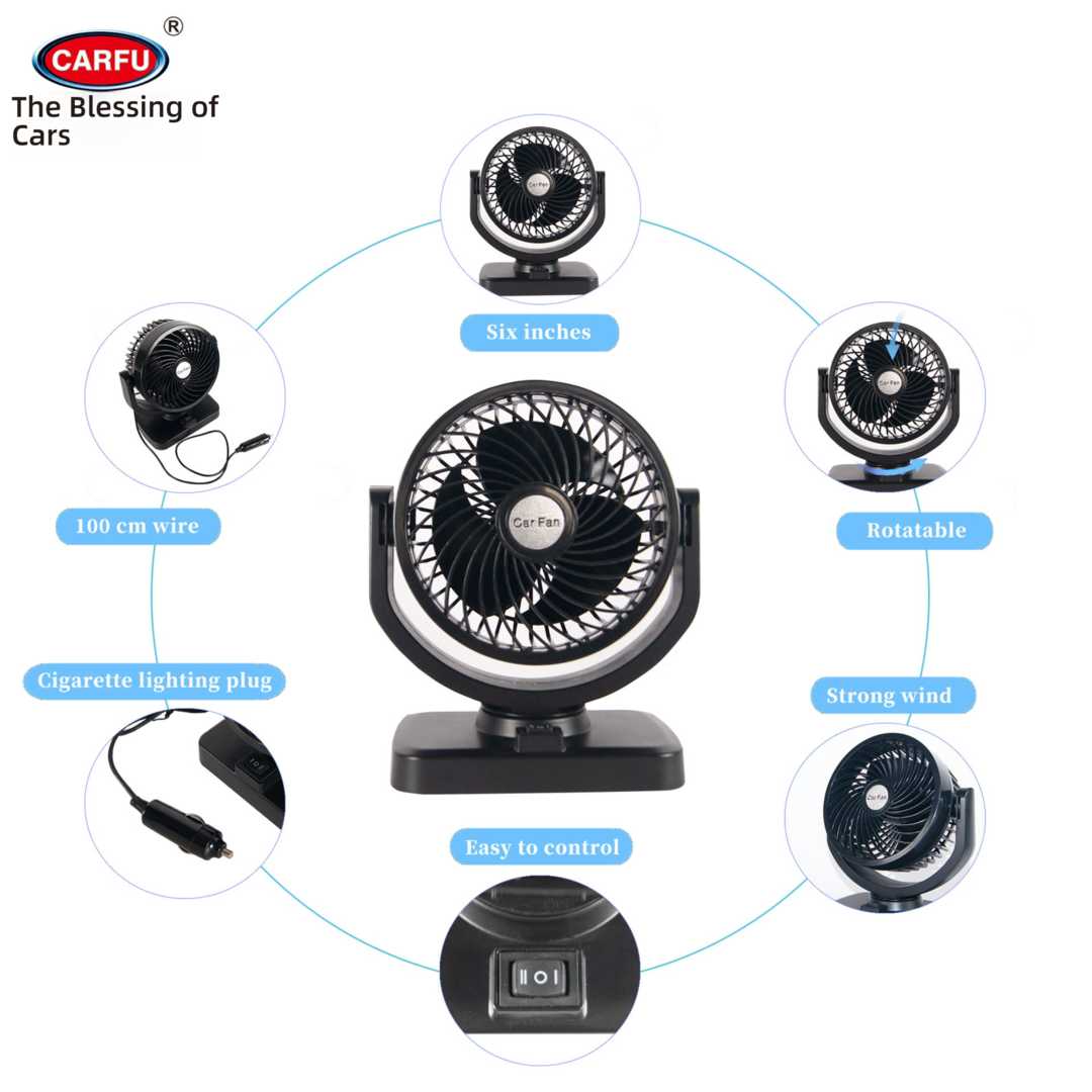 Powerful Car Fan - Single Head 24V/12V Universal | Wholesale & Custom - Image 2