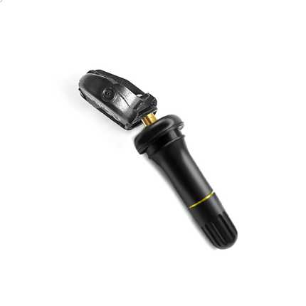 Ev6t1a180cb tpms sensor for ford focus & f-150, featuring a black and gold design with a durable valve stem for accurate tire...