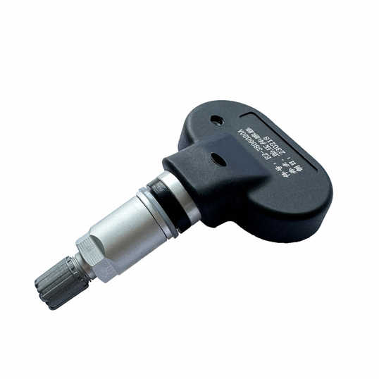 Tpms sensor e23806020a for landwind vehicles, featuring a black and silver design with a threaded valve stem for precise tire...
