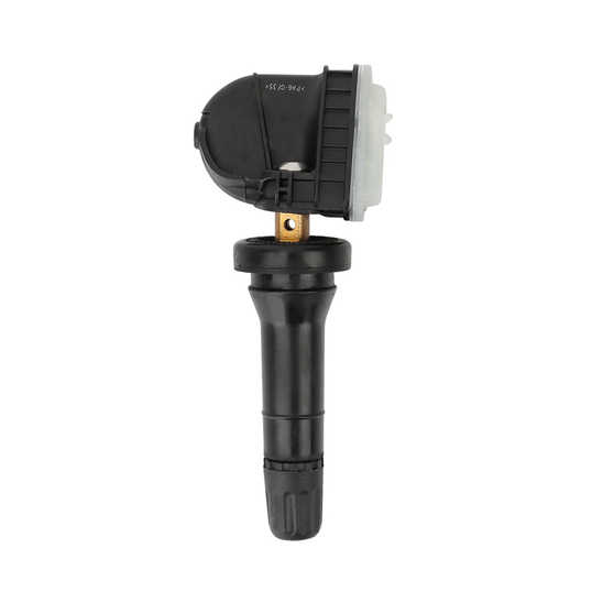 Tpms sensor 1359877113598772 for buick, chevy, and cadillac – black and white design with gold terminal