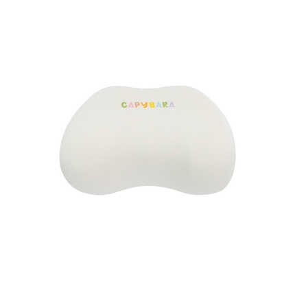 Capybara car headrest pillow: soft, all-season memory foam support with colorful capybara text for comfortable travel.
