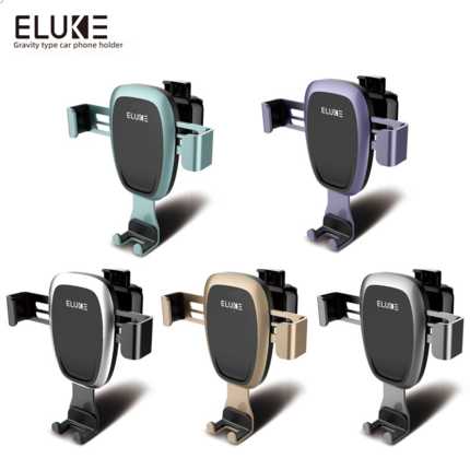 Eluke gravity type rotating air vent car phone holder in multiple colors, featuring 360° navigation mount for versatile phone...