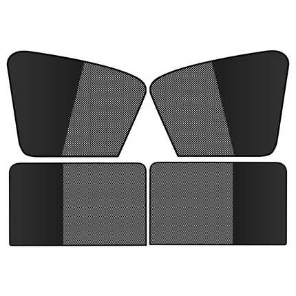 Magnetic double-pane car sunshade for side windows, offering uv protection with a sleek black and mesh design. perfect for bl...