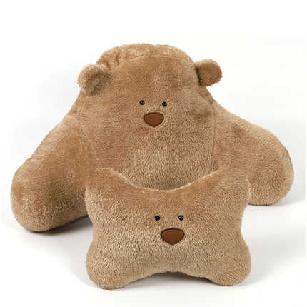 Cute bear plush headrest pillow: soft, cozy car neck support with adorable bear design for comfortable travel.