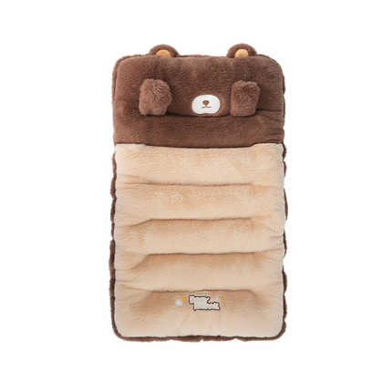 Cute bear winter plush cushion with soft beige layers and adorable bear face design, perfect for cozy comfort.