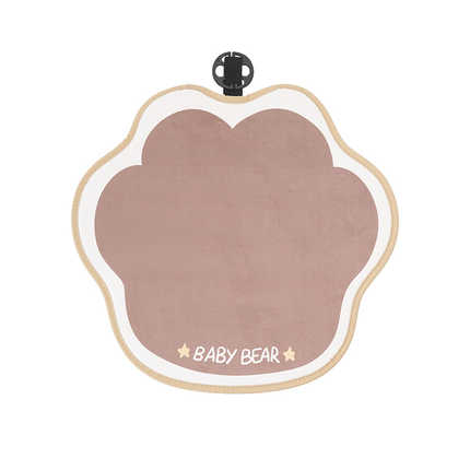 Brown bear-shaped plush seat cushion with a soft, non-slip design for winter warmth and comfort.