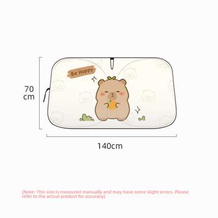 Cartoon Capybara Car Sunshade - UV Protection | Wholesale & Custom - Image 9